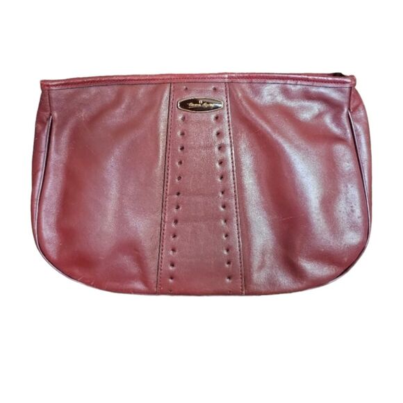 Etienne Aigner Vintage Burgundy Leather Shoulder Bag Purse Minimalist Classic - Picture 2 of 10